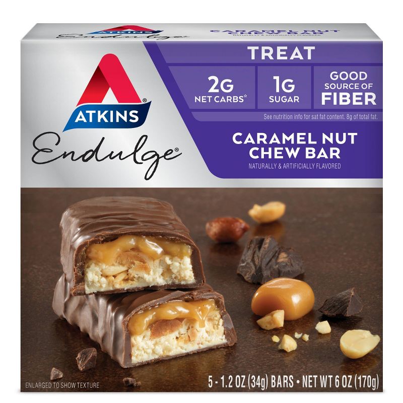 Atkins Endulge Chew Bar - Caramel Nut - 5ct