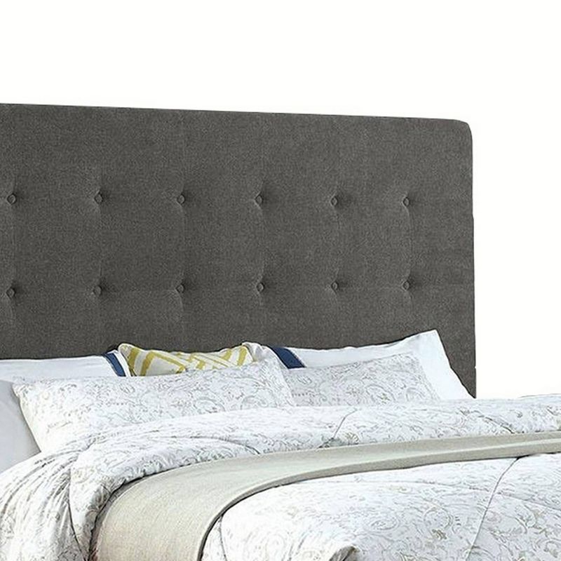 Jupiter Mid Tufted Platform Bed - Queen - Gray - Baxton Studio