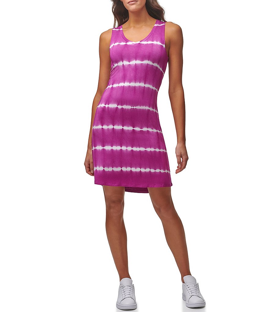 Marc New York Hi-Low Tie-Dye Scoop Neck Tank Dress