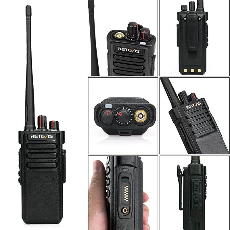 Case of 4 RT29 High Power 2 Way RadiosHeavy Duty Walkie Talkies for Adults Long RangeAnti Fall Two Way Radios with 3200mAh Battery Waterproof Speak Mic