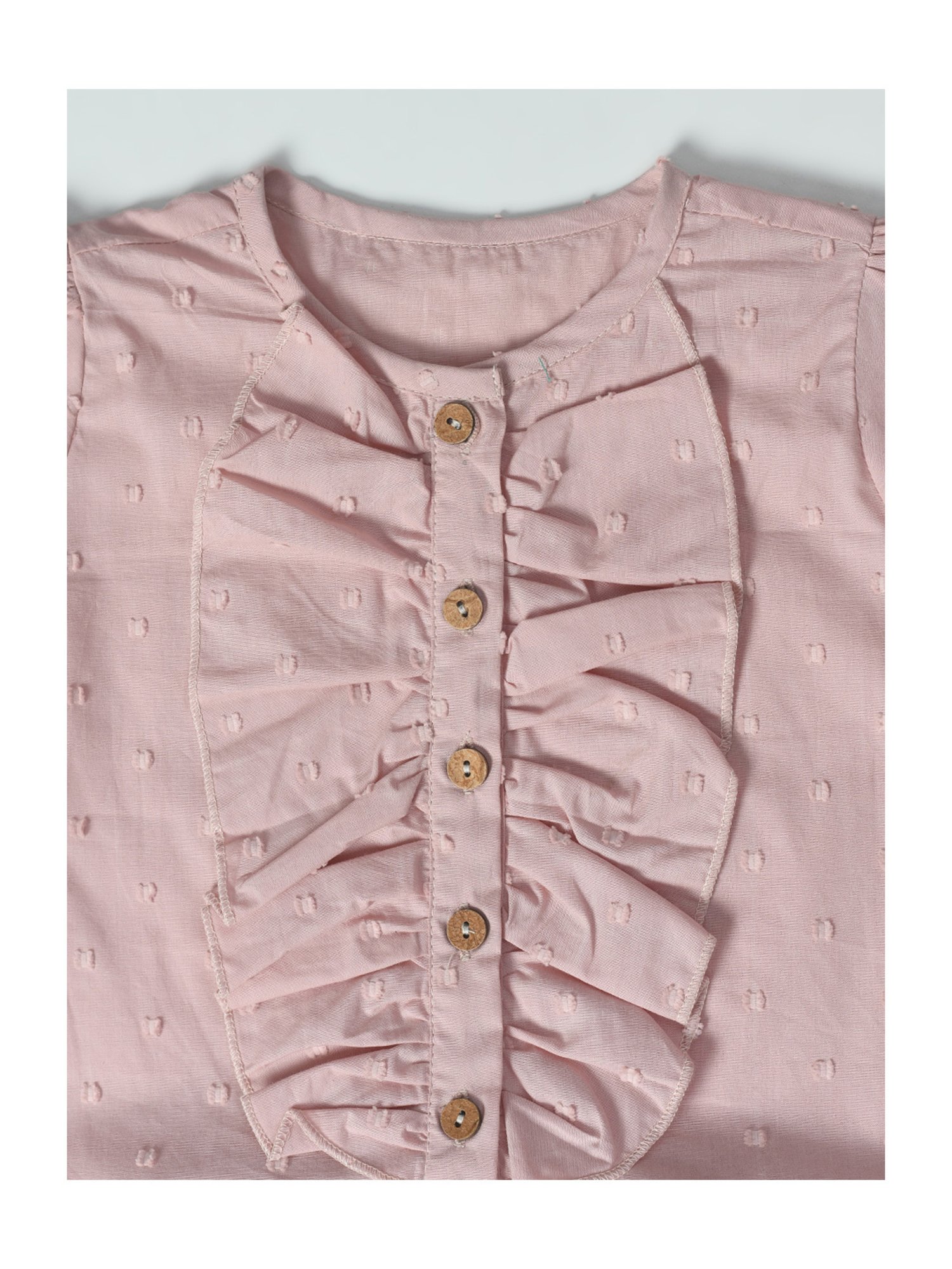 Bella Moda Kids Pink & Black Self Design Top With Shorts