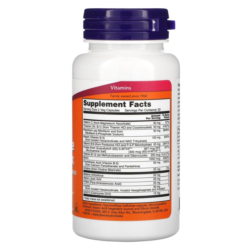 Now Foods Co-Enzyme B-Complex, 60 Veg Capsules, Vitamin B