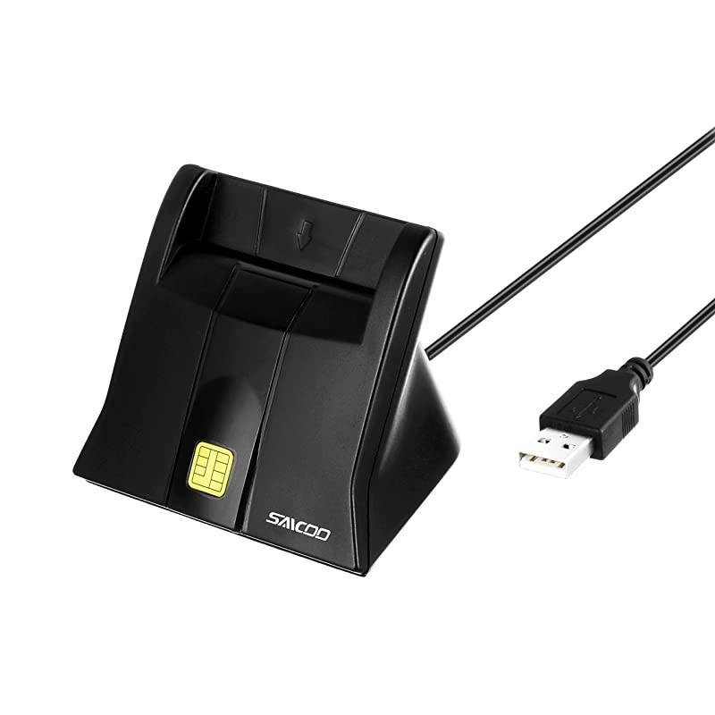 DOD Military USB Common Access CAC Smart Card Reader, Compatible with Mac Os, Win (Vertical Version)