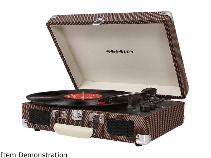 Turntable Record Player Speaker Portable Vinyl Player 3 Speed Dust Free Suitcase Autostop RCA Output AUX Input Headphone Jack BeltDriven Extra Stylus Free Audio Cable 9W Teal