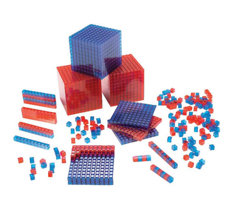 SI Manufacturing Clearview Base Ten Blocks, Starter