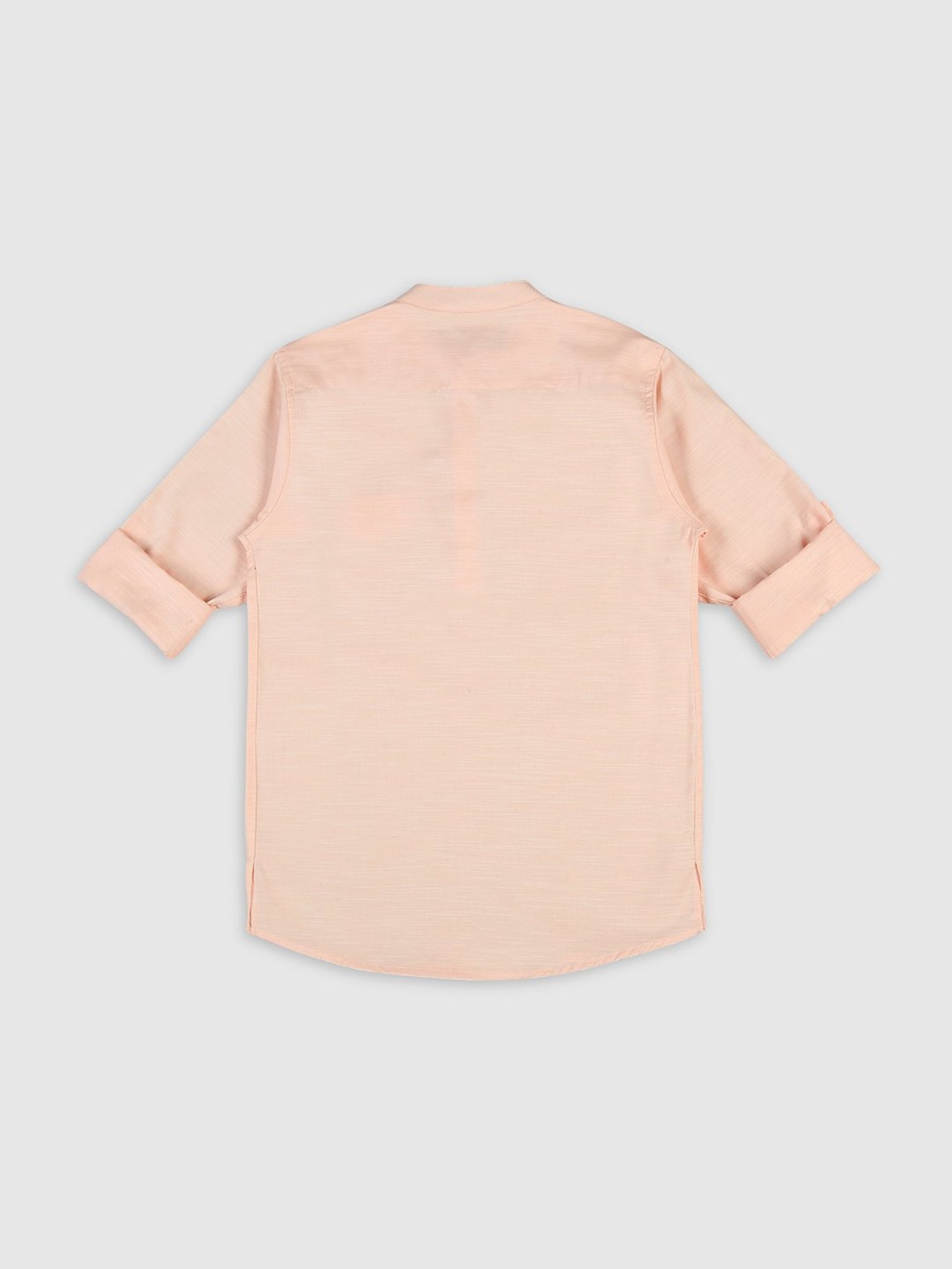 Cavio Kids Pink Solid Full Sleeves Shirt