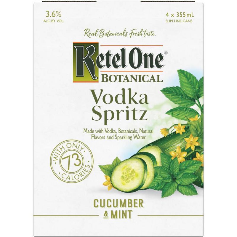 Ketel One Botanical Cucumber & Mint Vodka Spritz - 4pk/355ml Cans