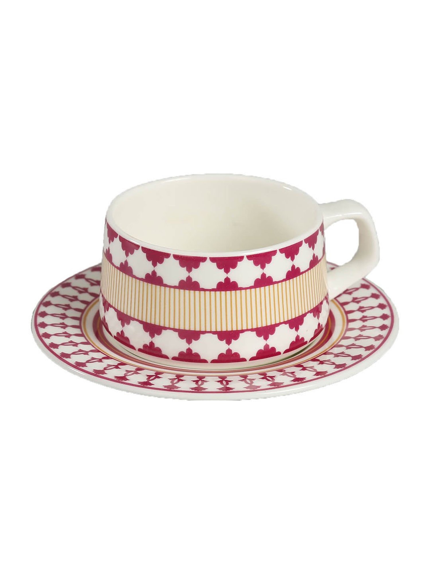 India Circus Multicolor Ceramic Tea Cup Set - Set of 6