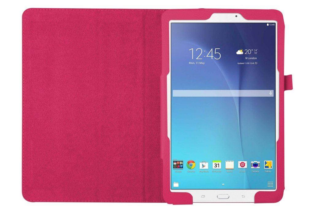 Hellfire Trading Magnetic PU Leather Case for Samsung Galaxy Tab E T560 9.6" - Light Blue