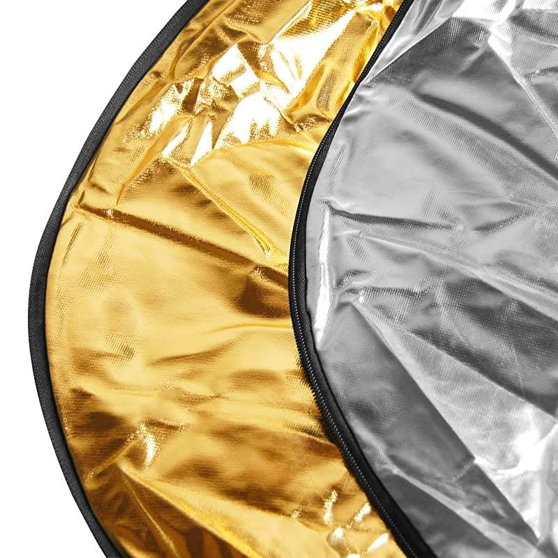 43" Photography Photo Video Studio Lighting Disc Reflector, 5-in-1, 5 Colors, Black, White, Gold, Silver, Translucent, AGG808