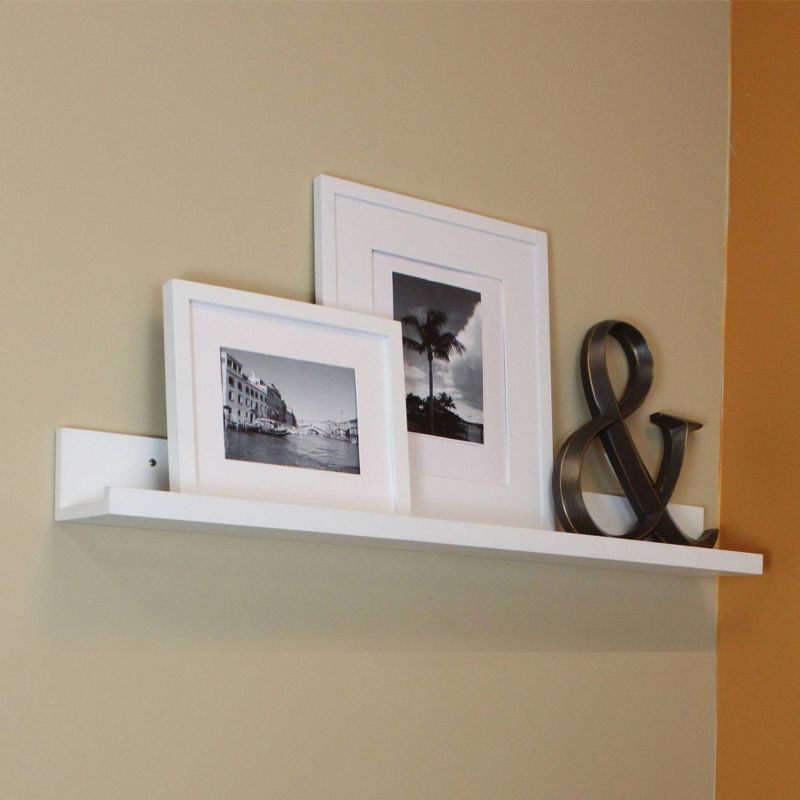 48" x 4.5" Picture Ledge Shelf White - InPlace