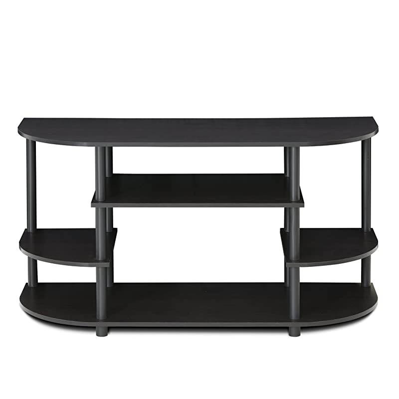 JAYA Simple Design Corner TV Stand EspressoBlack