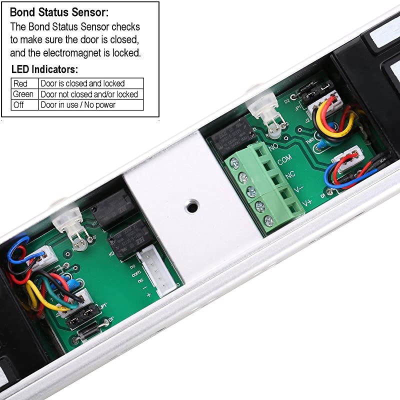Electromagnetic Lock 600lb Holding Force Fail Safe with LED Sensor for Double Door ULlisted Certified