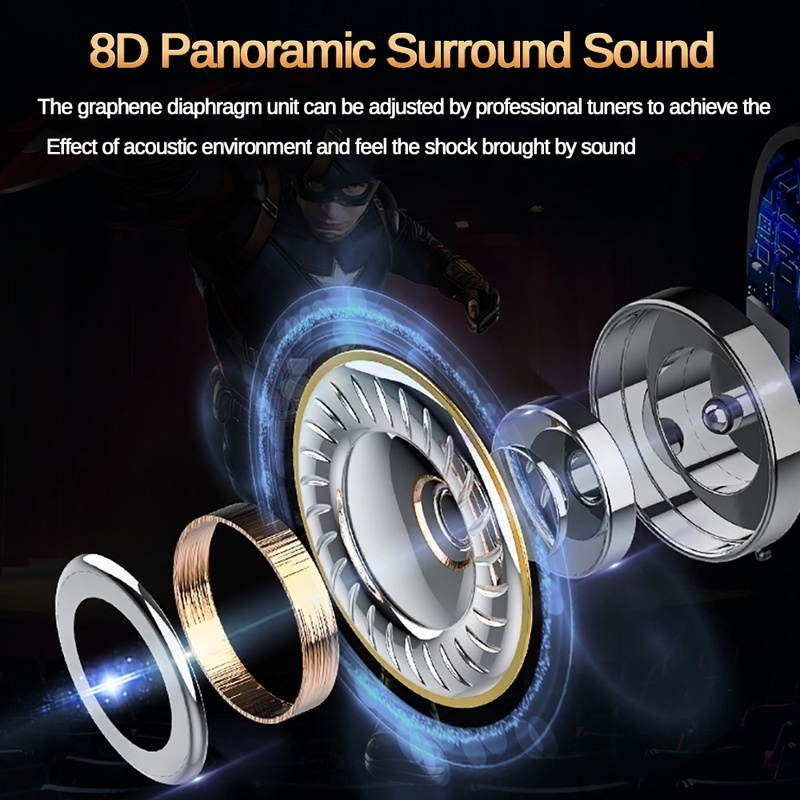 Abelanja TWS Bluetooth Earphones Wireless Headphones With Microphone Sports Waterproof Touch Control Wireless Headsets Earbuds Phone