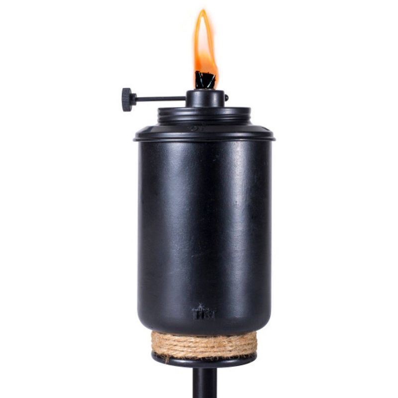 65" Adjustable Flame Patio Torch Resin Black - TIKI