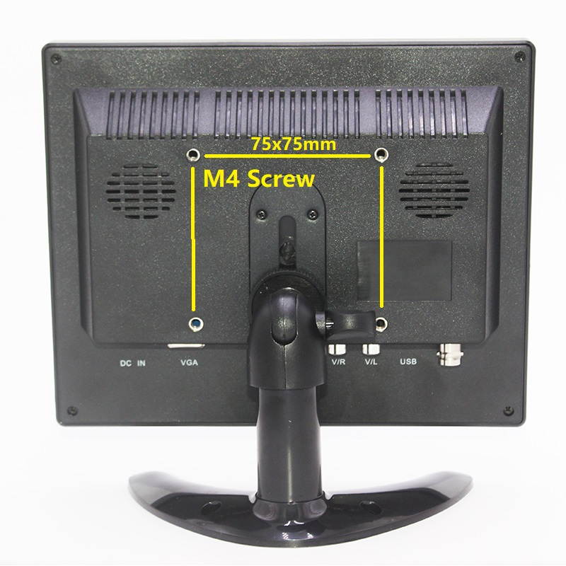 8" 1024x768 HD TN Screen Monitor with HDMI/VGA/USB/AV/RCA/BNC Inputs,  Applied to Various Terminal Display, Such as FPV, PS, XBOX, Car Video, Security & Monitoring Display, 8 inch Dispaly BNC HDMI RCA