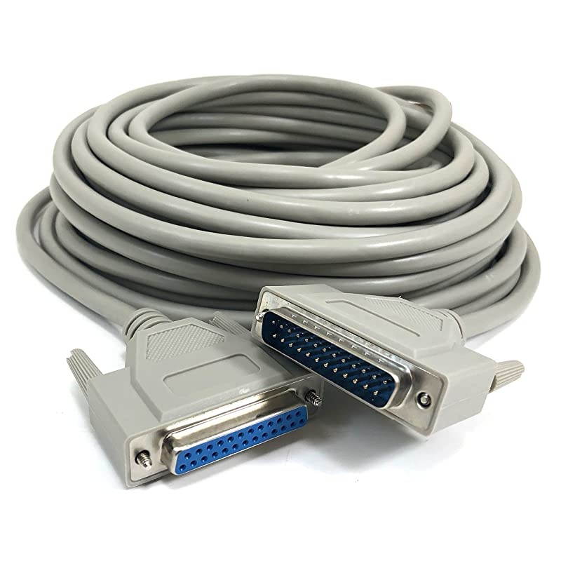 Connectors Inc 50 feet Serial Extension Cable Bi Directional 25C DB25MF M02255