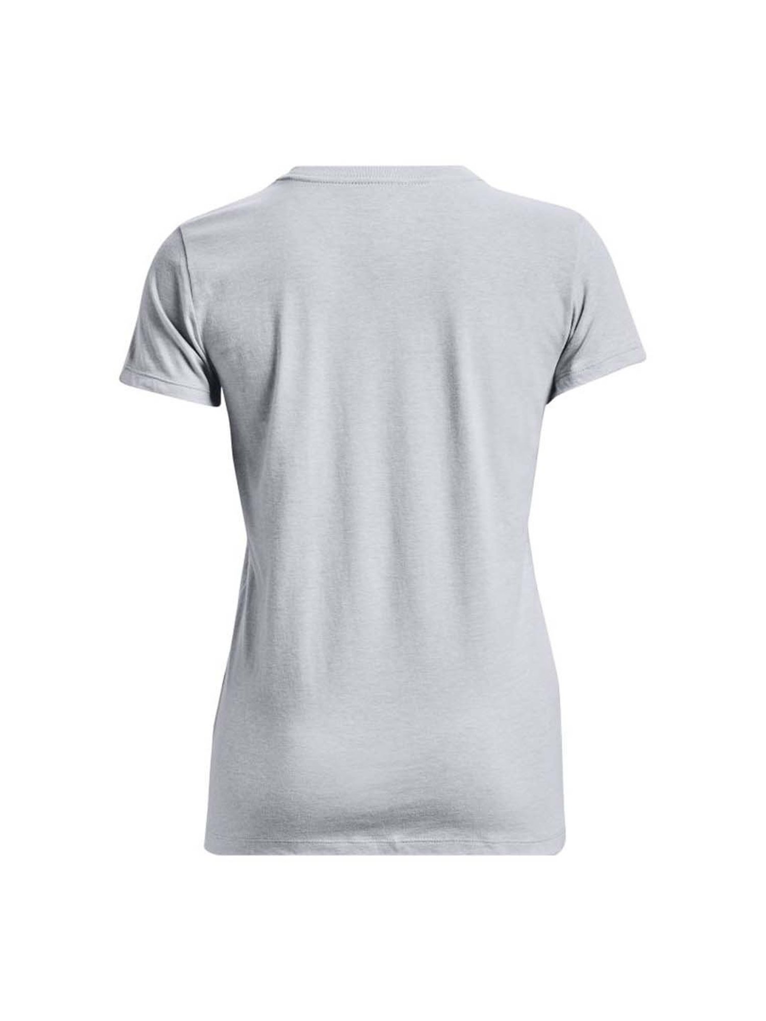 UNDER ARMOUR Grey Cotton Logo Print Sports T-Shirt