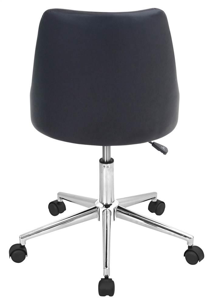 Lumisource Marche Upholstered Swivel Office Chair in Black