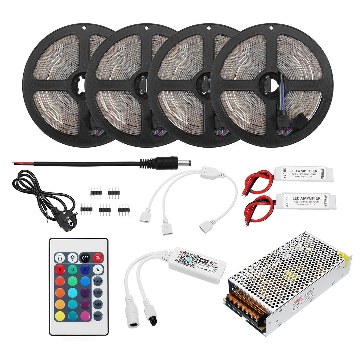 20M 2835 RGB Flexible Waterproof LED Strip Light Kit Alexa Smart Home Wifi Control APP AC110-240V