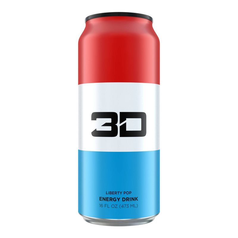 3D Liberty Pop Energy Drink - 16 fl oz Can