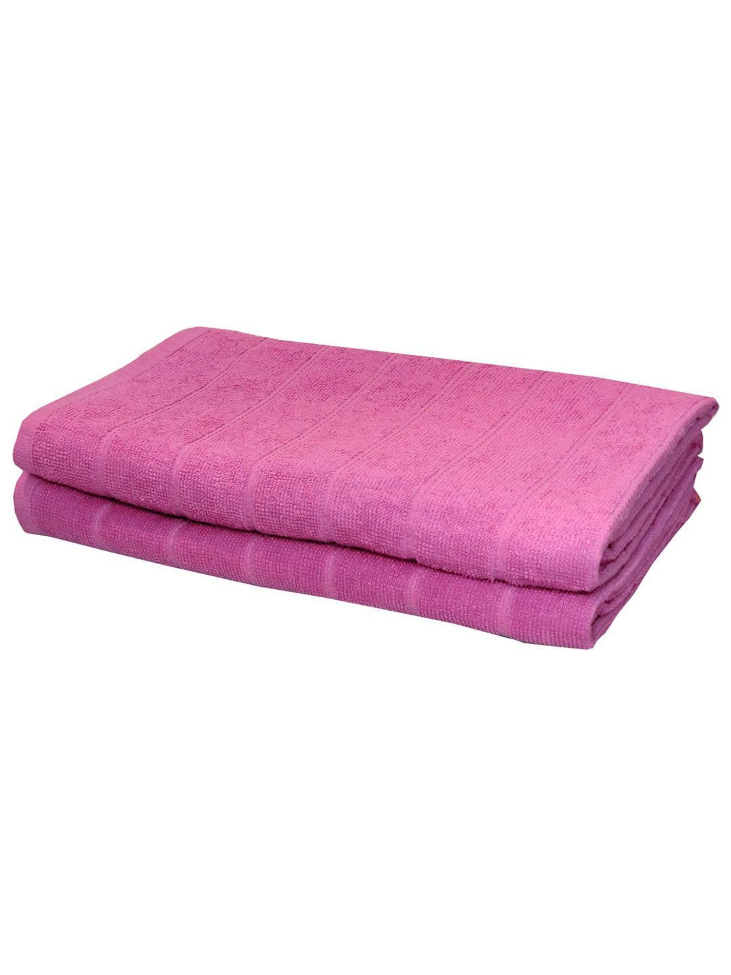 Bianca SOHO Hotpink Cotton 300 GSM Kopa Reversible Bath Towel - Set of 2