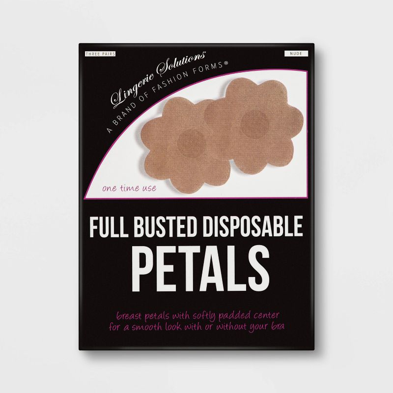 Fashion Forms Women's Reusable Full Figure Gel Petals Adhesive Strapless Backless Bra - Clear