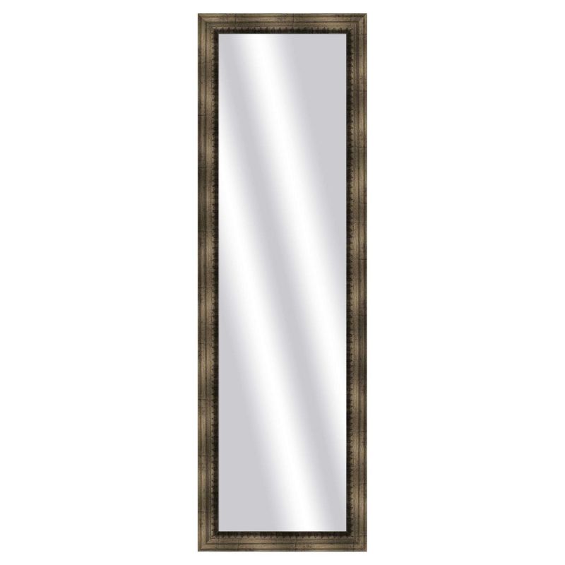 30" x 66" Dove Graywash Framed Full Length Floor/Leaner Mirror - Amanti Art