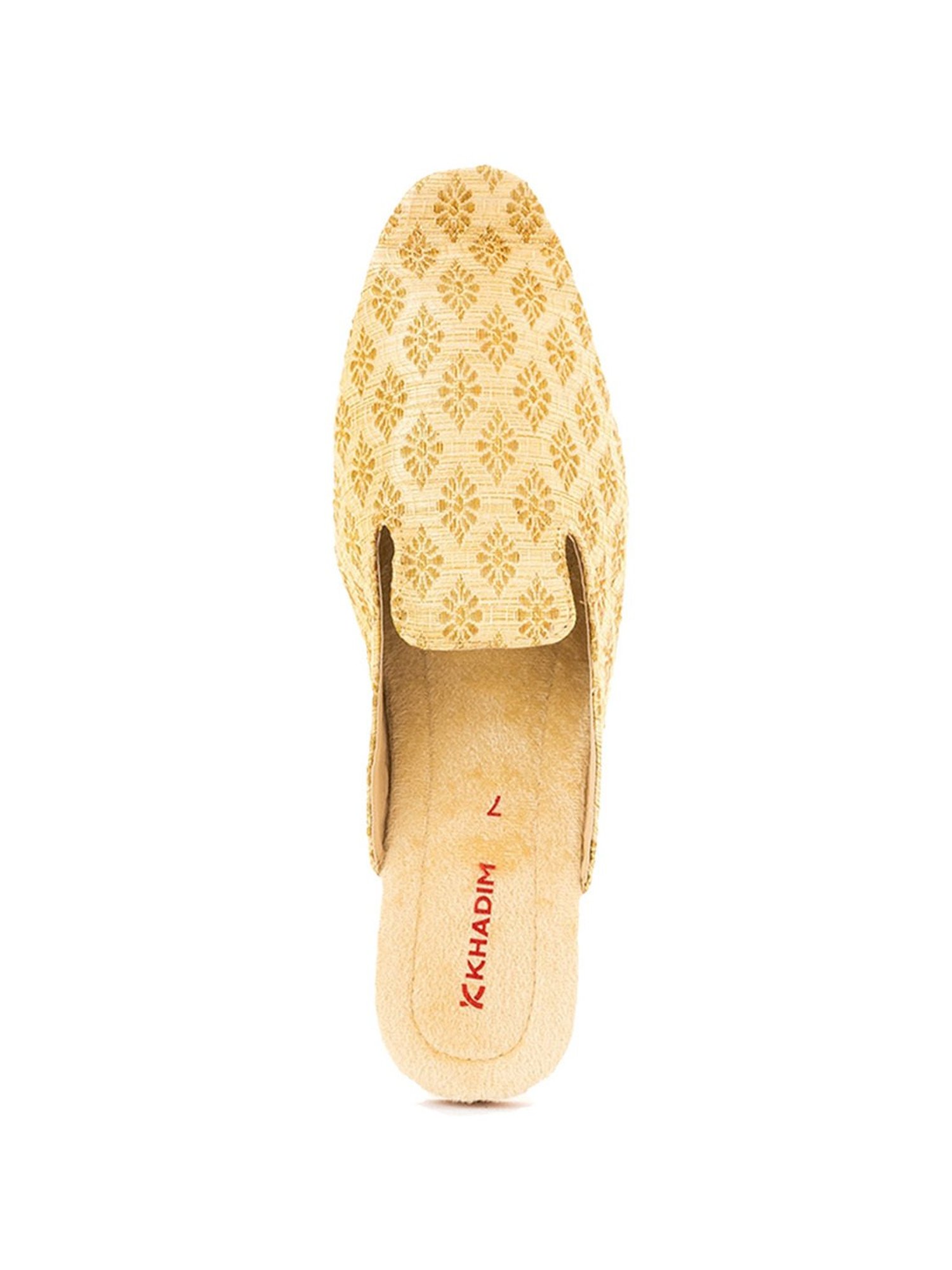 Khadim Men's Beige Mule Shoes