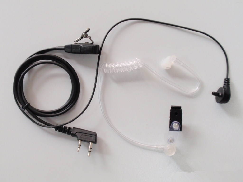 Black 80cm Eer-Hook Headset Earphone For Two Way Radio Walkie Talkie