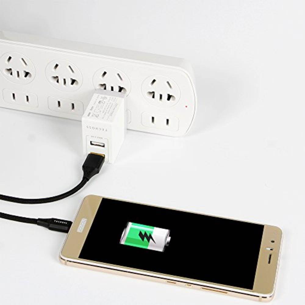 Offex USB Wall Charger 2.4A + 3FT Micro Cable 2.4A Offex Fast Charging Kit for Samsung Android MP4