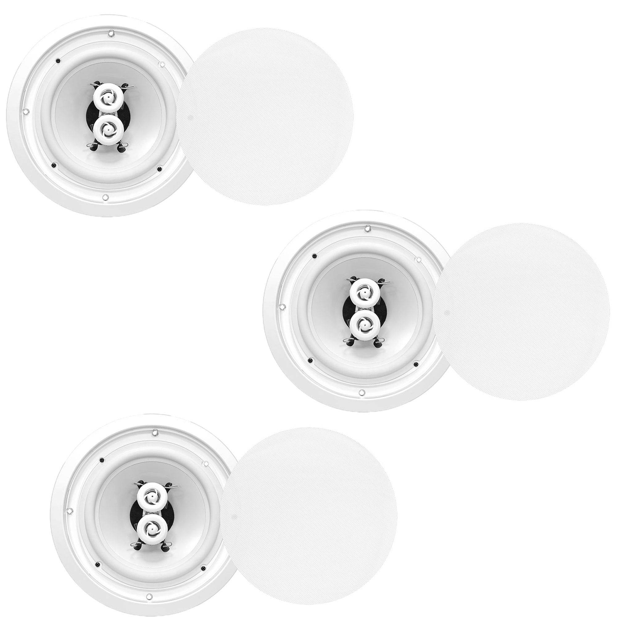 Pyle 6.5 Inch 300W Home Audio In Ceiling or Outdoor Speaker Waterproof (3 Pack)
