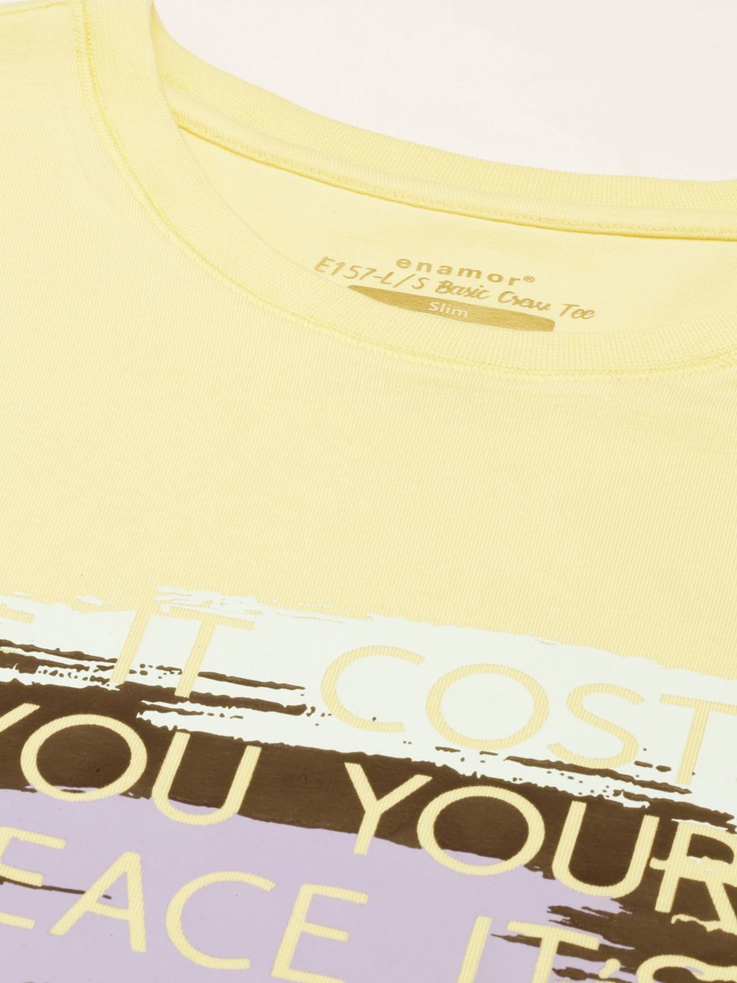 Enamor Yellow Graphic Print T-Shirt