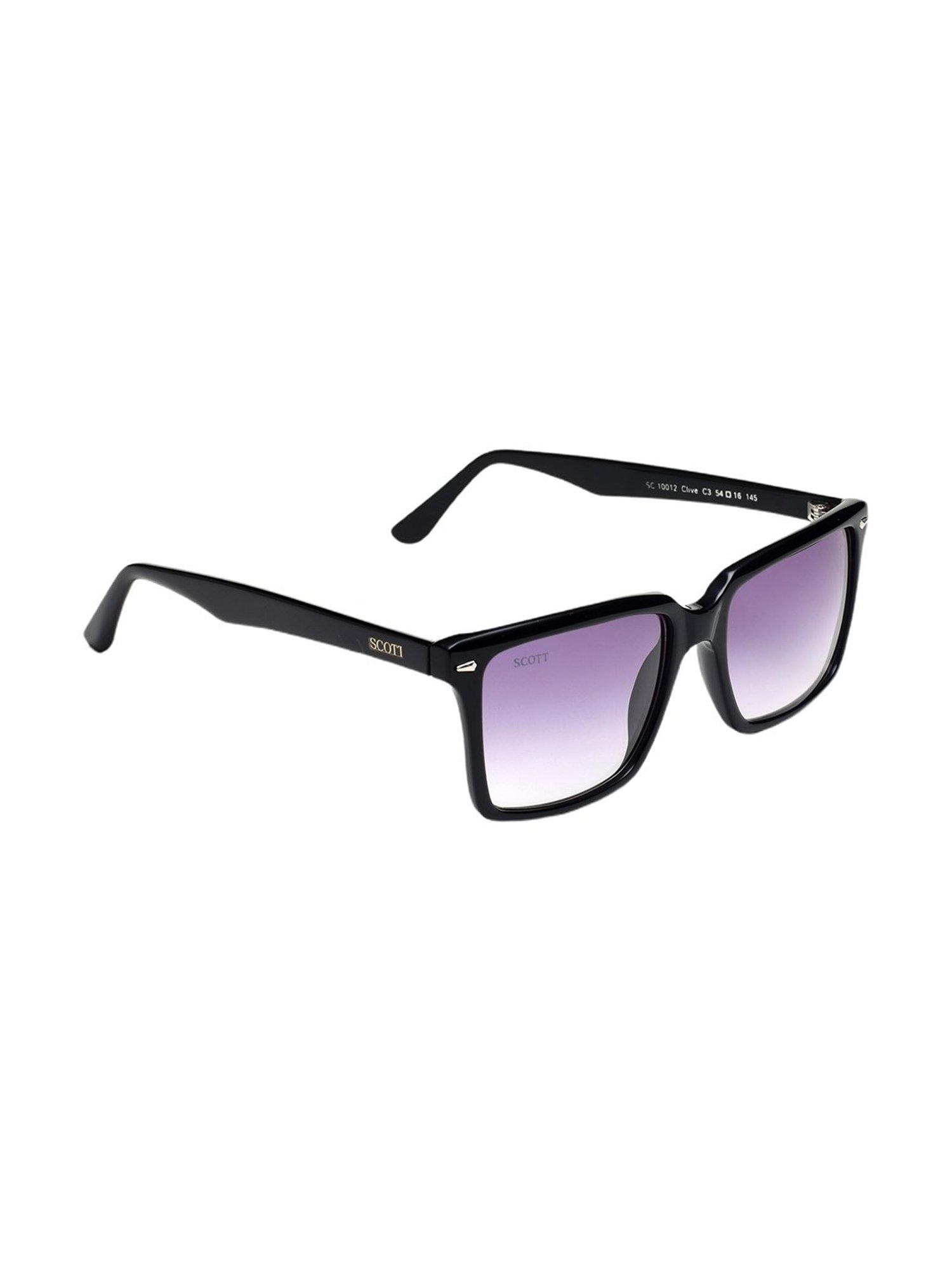 Scott Light Violet Rectangular Unisex Sunglasses