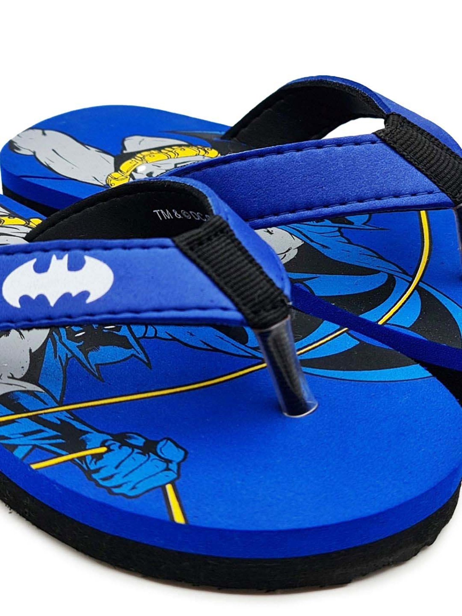 Yellow by Westside Navy Stripe Pattern Slides