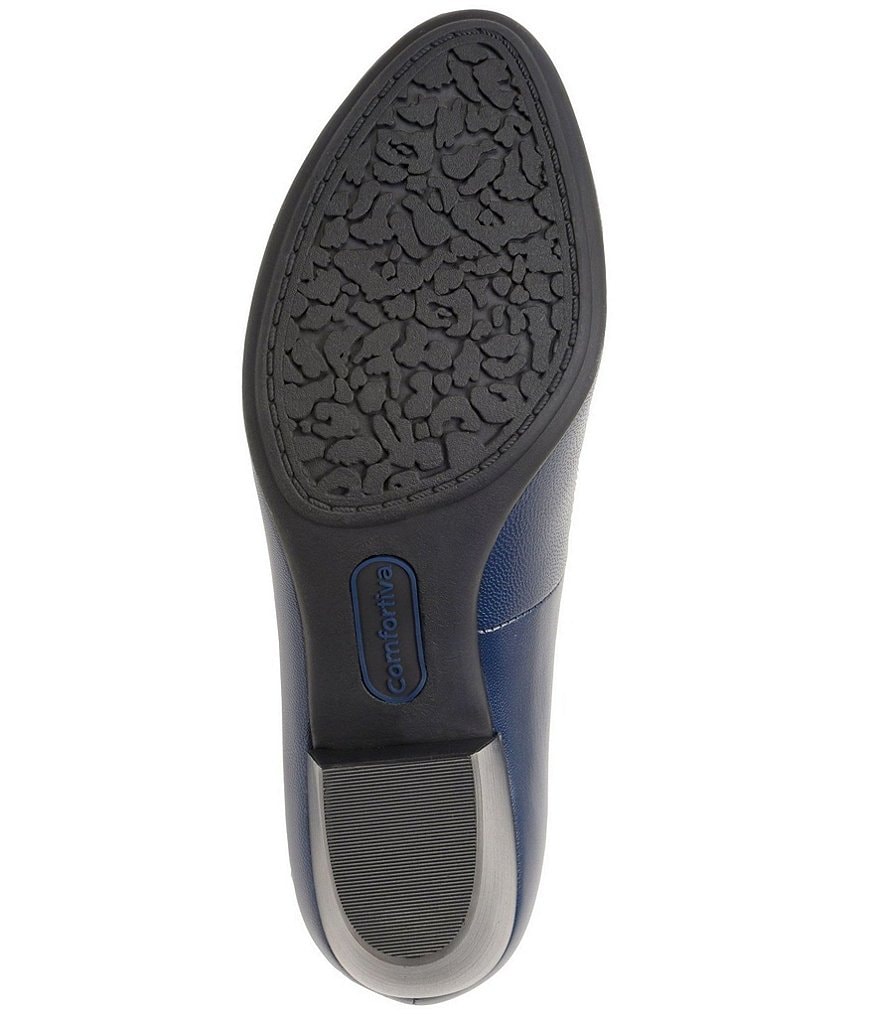 Comfortiva Amora Leather Block Heel Pumps