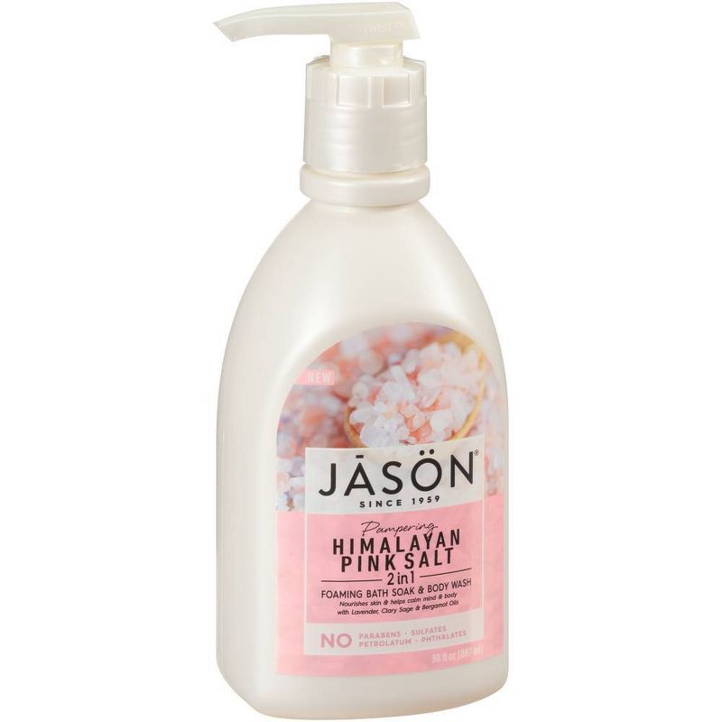 Jason 2-in-1 Foaming Bath Soak and Body Wash Himalayan Pink Salt - 30 fl oz