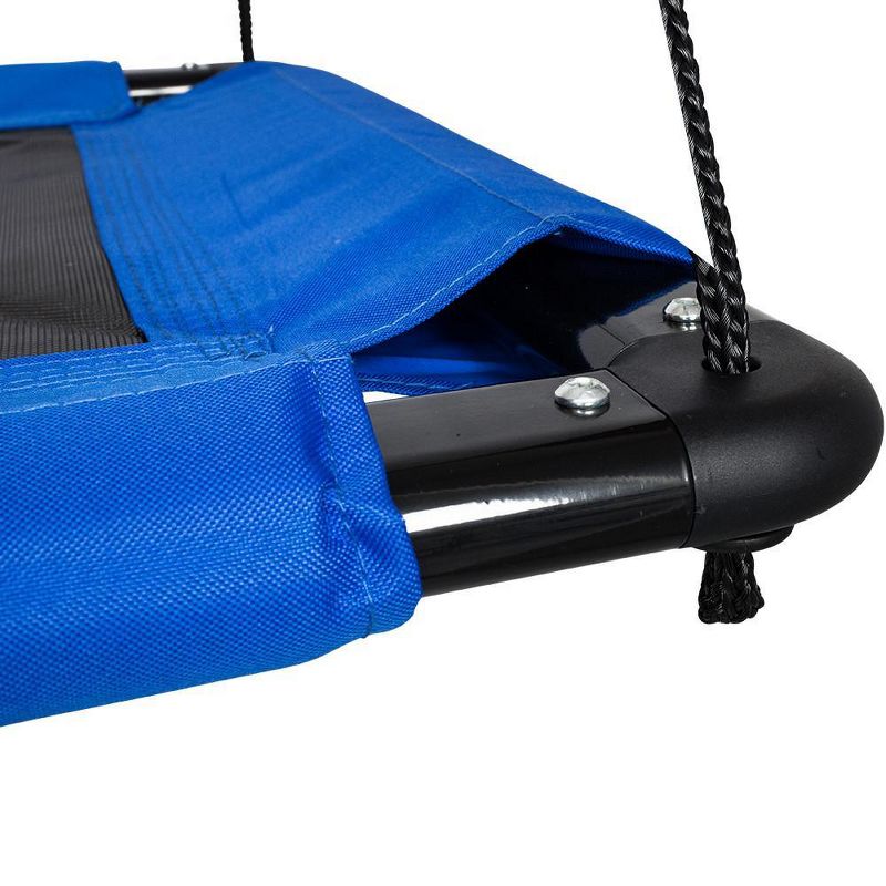 Swinging Monkey Giant 32 Inch 400 Pound Weight Capacity Comfortable Square Web Fabric Outdoor Family Play Swing, Blue