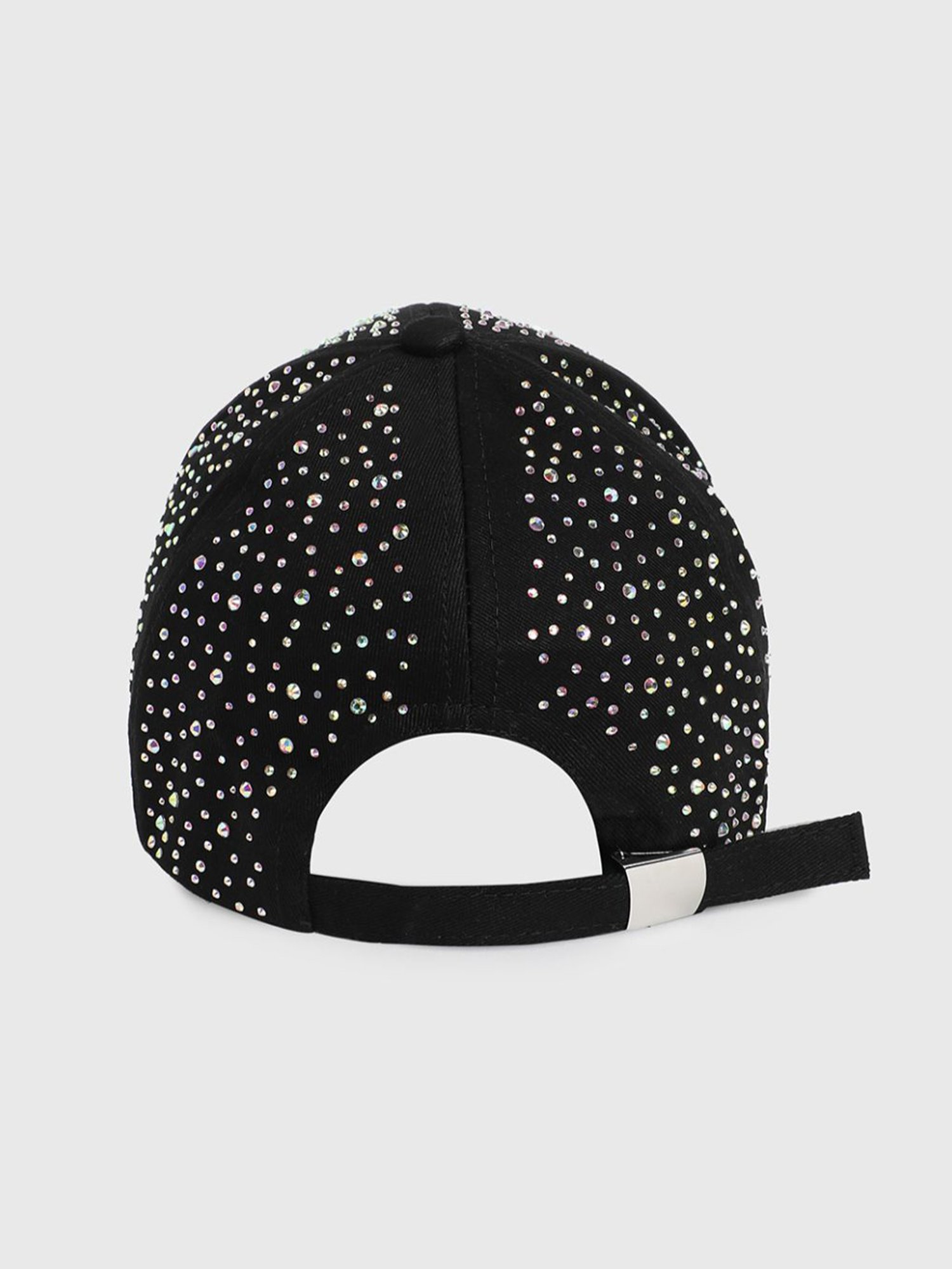 HauteSauce Black Embellished Baseball Cap