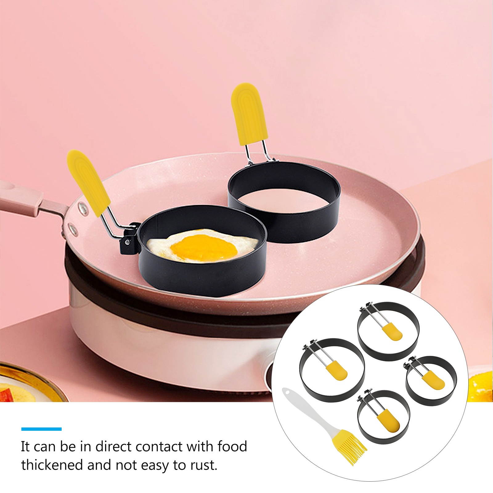 5pcs Helpful Egg Cooker Rings Egg Molds Egg Frying Molds Egg Ring Molds for Kitchen