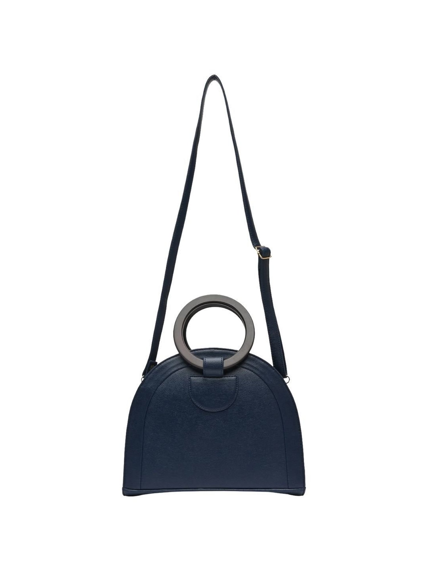Horra Blue Solid Medium Handbag