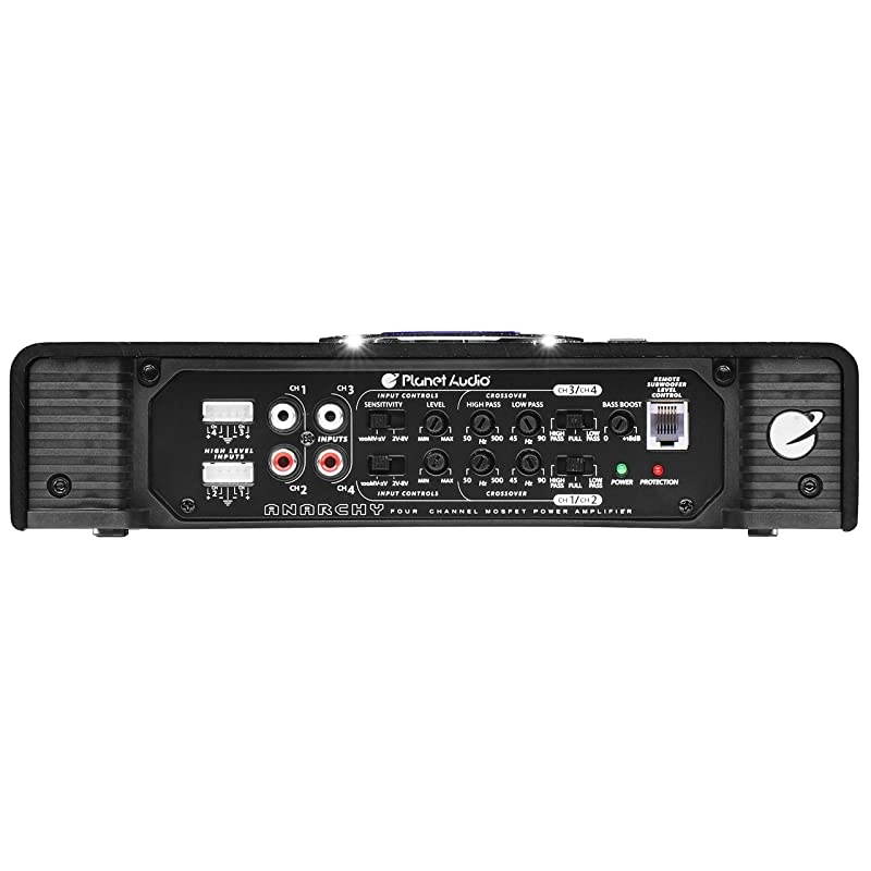 AC16004 4 Channel Car Amplifier 1600 Watts Full Range Class AB 24 Ohm Stable Mosfet Power Supply Bridgeable