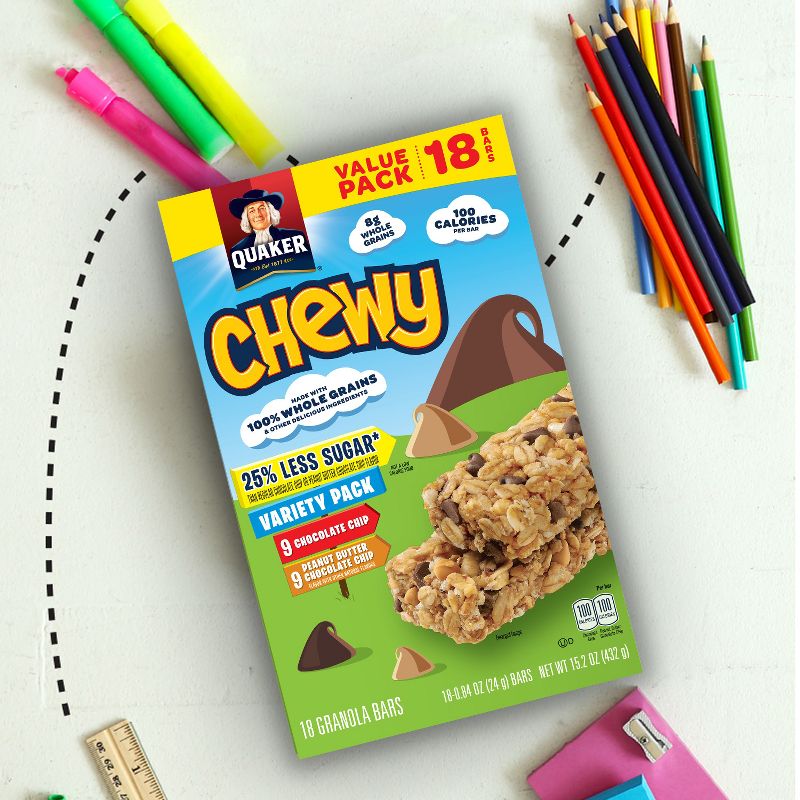 Quaker Chewy Variety Pack Granola Bars - 18ct 15.2oz