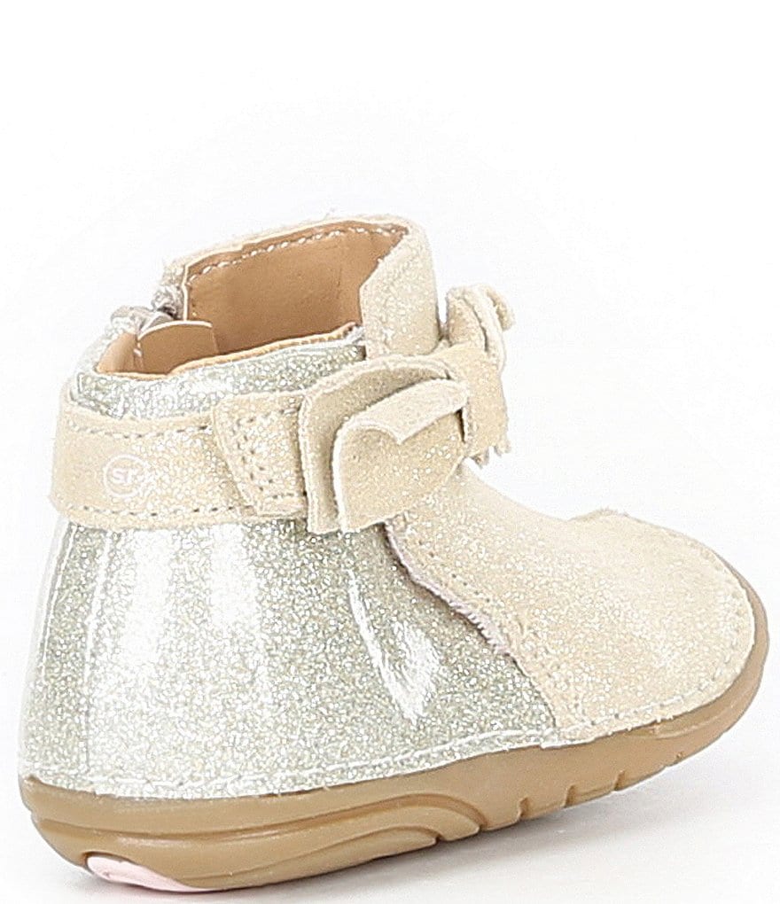 Stride Rite Girls' Genevieve Soft Motion Bow Detail Booties (Infant)