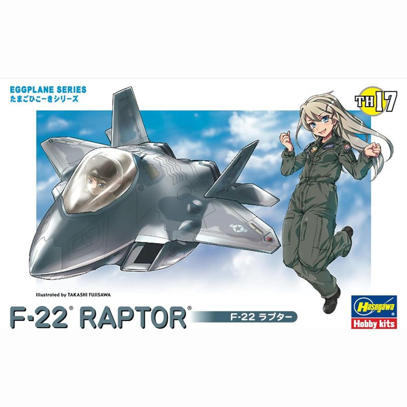 Hasegawa Eggplane Series 60127 Egg Plane F-22 Raptor Aircraft Model Kit