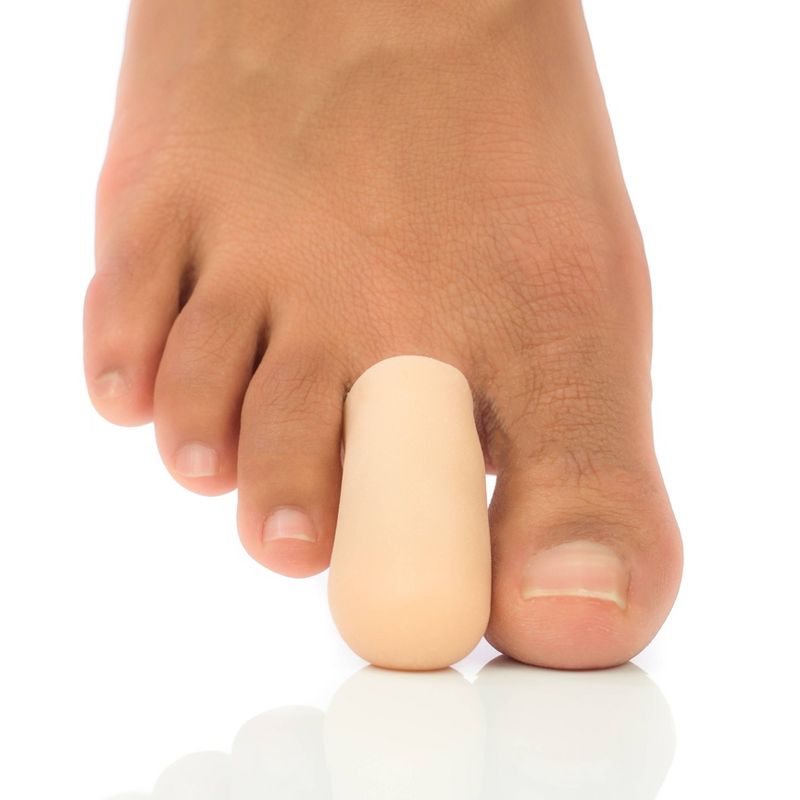ZenToes Gel Toe Caps to Protect Toes - Beige - S - 2pk