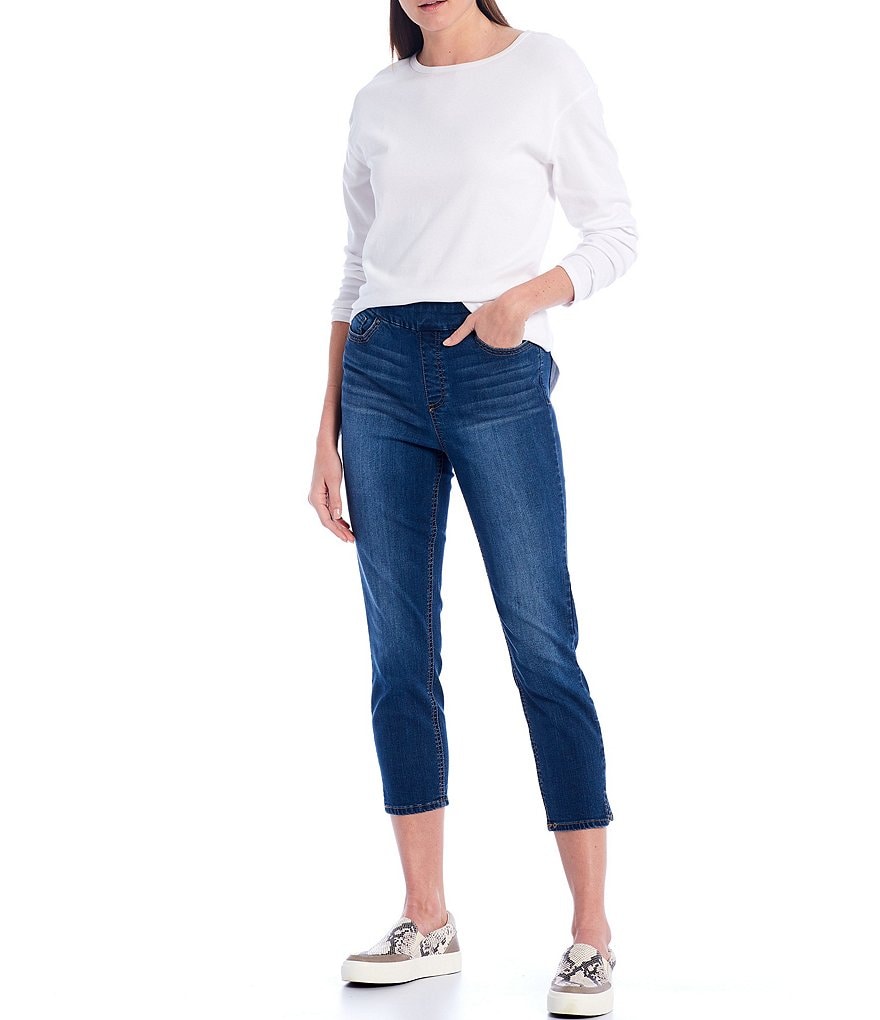 Westbound Petite Size the HIGH RISE fit Denim Skinny Cropped Pants