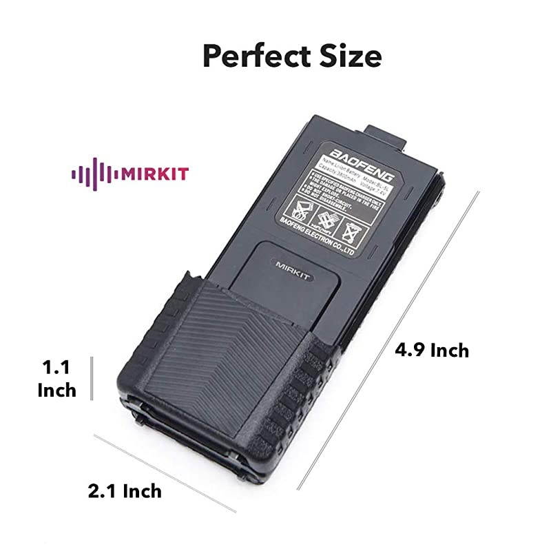 Baofeng Accessories Set Baofeng Battery BL5L 3800mah with Baofeng USB Charging Cable Compatible with Baofeng UV 5R MK2 MK3 MK4 MK5 BF8HP UV5RX3 RD5R UV5RTP UV5X3 by  Radio