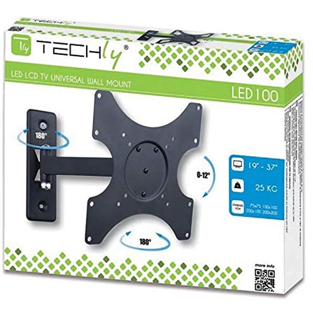1-Arm Tilt/Swivel TV Wall Mount- 19-37in
