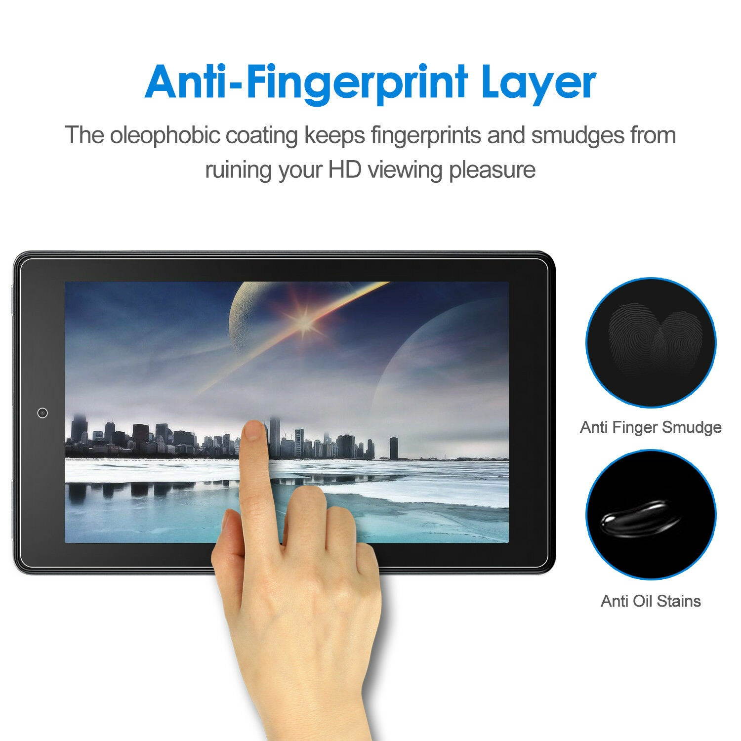 JETech Screen Protector for Amazon Fire HD 10 (2017 release) Tempered Glass Film